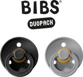 Bibs fopspeen - maat 2 6-18 maanden - 2 stuks - black - cloud