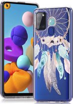 iMoshion Hoesje Geschikt voor Samsung Galaxy A21s Hoesje Siliconen - iMoshion Design hoesje - Transparant / Meerkleurig / Dreamcatcher