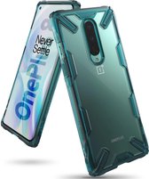 Ringke Fusion X Backcover OnePlus 8 hoesje - Turquoise Green