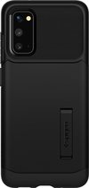 Samsung Galaxy S20 Hoesje - Spigen - Slim Armor Serie - Hard Kunststof Backcover - Zwart - Hoesje Geschikt Voor Samsung Galaxy S20