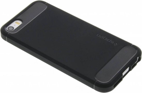 Spigen Rugged Armor case iPhone 5 5s SE 2016 hoesje - Zwart