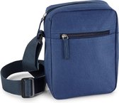 Blauw schoudertasje voor volwassenen 18 x 22 cm - Blauwe schoudertassen voor op reis/onderweg