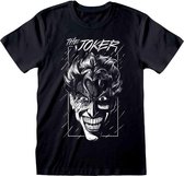 DC Comics Batman Heren Tshirt -L- Joker Sketch Zwart