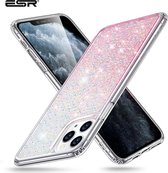 iPhone 11 Pro Glamour hoesje - ESR - Ombra Pink / Roze  – Flexibele bumper en met 3D glitter