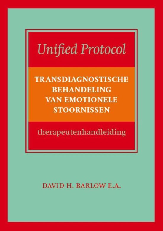 Cover van het boek 'Transdiagnostische behandeling van emotionele stoornissen, therapeutenhandleiding' van David Barlow