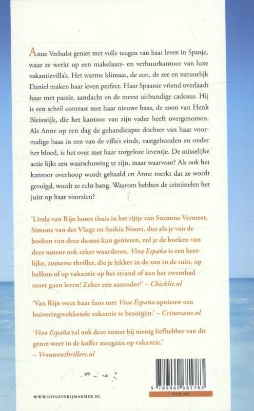 Achterkant boek Linda van Rijn Viva España met recensies, ISBN en uitgever.