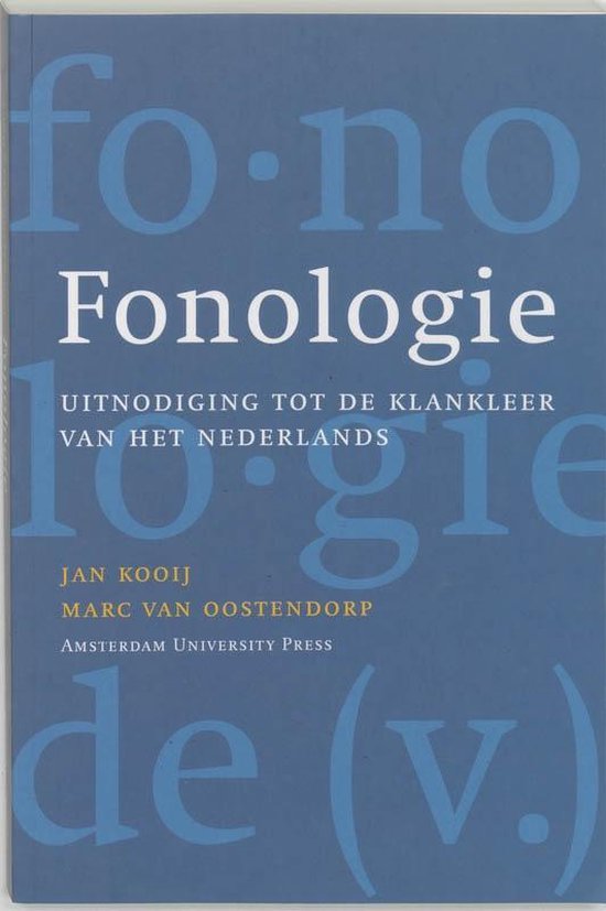 Cover van het boek 'Fonologie / druk 1' van Marc van Oostendorp en Judith Kooij