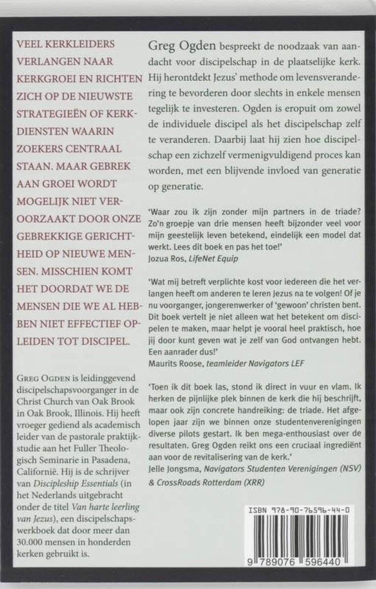 Christus kennen en bekendmaken  -   Discipelschap met impact - back cover
