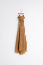Sissy-Boy - Bruine wollen sjaal met luipaard foil