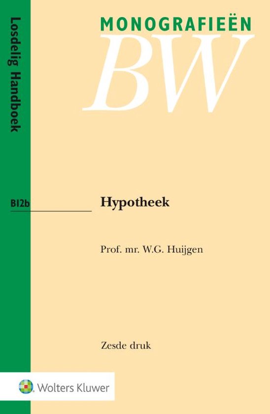 Monografieen BW B12b - Hypotheek - cover