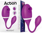 ACTION - No. Eight Clitoris Sucker And Vibrating Egg 2 In 1 Silicone Usb