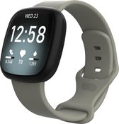Versa 3 / Sense sport band - grijs - Geschikt voor Fitbit - SM - Horlogeband Armband Polsband