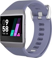 Bandje Voor Fitbit Ionic Sport Band - Lichtgrijs - Maat: SM - Horlogebandje, Armband
