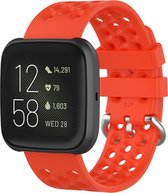 Bandje Voor Fitbit Versa Sport Point Band - Rood - Maat: SM - Horlogebandje, Armband