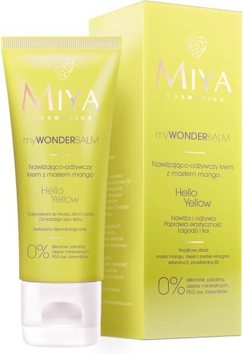 Miya - My Wonder Balm Hello Yellow Moisturizing & Nourishing Cream From Mango Butter 75Ml