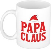 Cadeau kerstmok Papa Claus - 300 ml - keramiek - koffiemok / theebeker - Kerstmis - kerstcadeau papa / vader