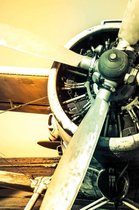 Fotobehang Historisch propellor vliegtuig 350 x 260 cm - € 195