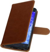 Wicked Narwal | Premium bookstyle / book case/ wallet case voor Samsung Samsung Galaxy J7 2018 Bruin