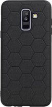 Wicked Narwal | Hexagon Hard Case voor Samsung Samsung Galaxy A6 Plus 2018 Zwart