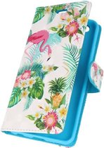 Wicked Narwal | bookstyle / book case/ wallet case Hoesje voor Huawei P20 3D Print Flamingo