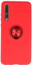 Wicked Narwal | Softcase voor Huawei P20 Pro Hoesje met Ring Houder Rood