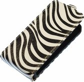 Wicked Narwal | Zebra Classic Flip Hoes voor Nokia Microsoft Lumia 820 Wit