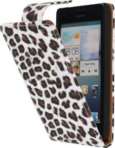 Wicked Narwal | Panter print  Classic Flip Hoes voor Huawei Huawei Ascend G510 Bruin