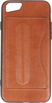 Wicked Narwal | Standing TPU Wallet Case voor iPhone 8 / 7 Bruin