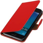 Wicked Narwal | bookstyle / book case/ wallet case Hoes voor Samsung Galaxy J1 mini (2016) J105F Rood