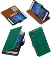 Wicked Narwal | Premium TPU PU Leder bookstyle / book case/ wallet case voor Honor 4 A / Y6 Groen