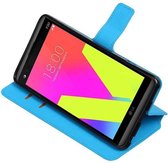 Wicked Narwal | Cross Pattern TPU bookstyle / book case/ wallet case voor LG V20 Blauw