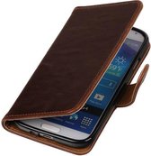 Wicked Narwal | Premium TPU PU Leder bookstyle / book case/ wallet case voor Samsung Galaxy S4 i9500 Mocca