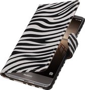 Wicked Narwal | Zebra bookstyle / book case/ wallet case voor Huawei Mate 9 Wit