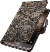 Wicked Narwal | Lace bookstyle / book case/ wallet case voor Huawei Mate 9 Zwart