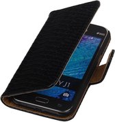 Wicked Narwal | Snake bookstyle / book case/ wallet case Hoes voor Samsung galaxy j1 2015 J100F Zwart