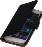 Wicked Narwal | Echt leder bookstyle / book case/ wallet case Hoes voor Nokia Microsoft Lumia 900 Donker Blauw