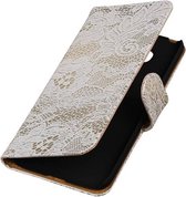 Wicked Narwal | Lace bookstyle / book case/ wallet case Hoes voor LG K4 Wit