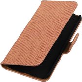 Wicked Narwal | Snake bookstyle / book case/ wallet case Hoes voor LG K4 Licht Roze