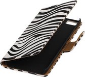 Wicked Narwal | Zebra bookstyle / book case/ wallet case Hoes voor Wiko Lenny 2 Wit
