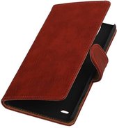 Wicked Narwal | Bark bookstyle / book case/ wallet case Hoes voor sony Xperia C4 Rood