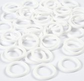 Creotime Plastic Ring Wit 50 Stuks