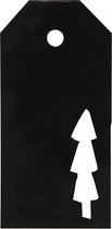 Vivi Gade Labels Kerstboom 15 Stuks 5 X 10 Cm Zwart Karton