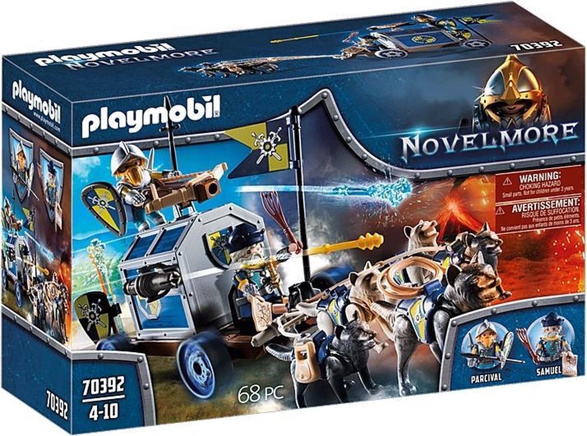 PLAYMOBIL Novelmore 71484 Raid On Transport Trolley - Knight Vs. Raiders Toy Set, With Horse & Gold, For Kids 4+ - View #2