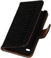 Wicked Narwal | Snake bookstyle / book case/ wallet case Hoes voor Huawei Honor 3C Zwart