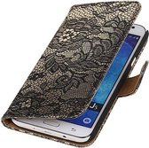 Wicked Narwal | Lace bookstyle / book case/ wallet case Hoes voor Samsung galaxy j5 2015 Zwart