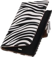 Wicked Narwal | Zebra bookstyle / book case/ wallet case Hoes voor Microsoft Microsoft Lumia 540 Wit