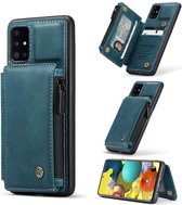 Caseme Samsung Galaxy A51 Back Cover Wallet Hoesje - Blauw