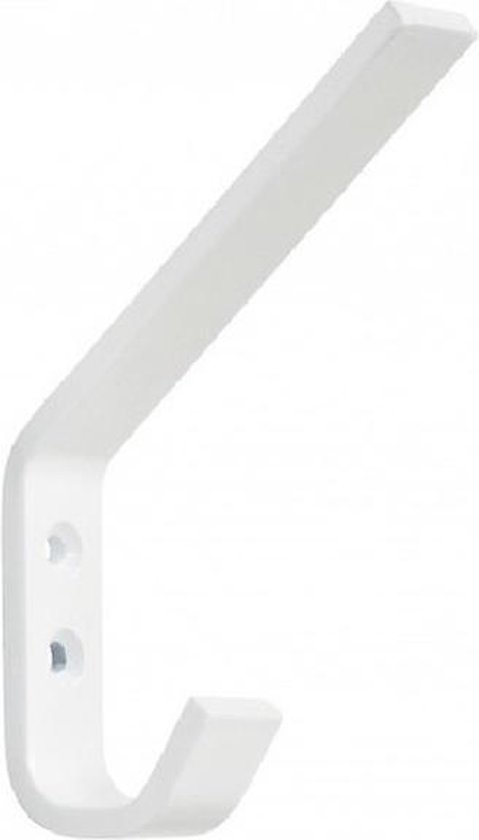 1x Luxe kapstokhaken / jashaken wit - hoog model - aluminium - 7,8 x 1,18  cm - witte... | bol.com