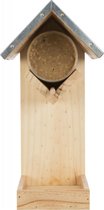 Trixie pindakaaspothouder met voerbak grenenhout 15x14x31 cm