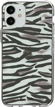 Casetastic Apple iPhone 12 Mini Hoesje - Softcover Hoesje met Design - Zebra Army Print